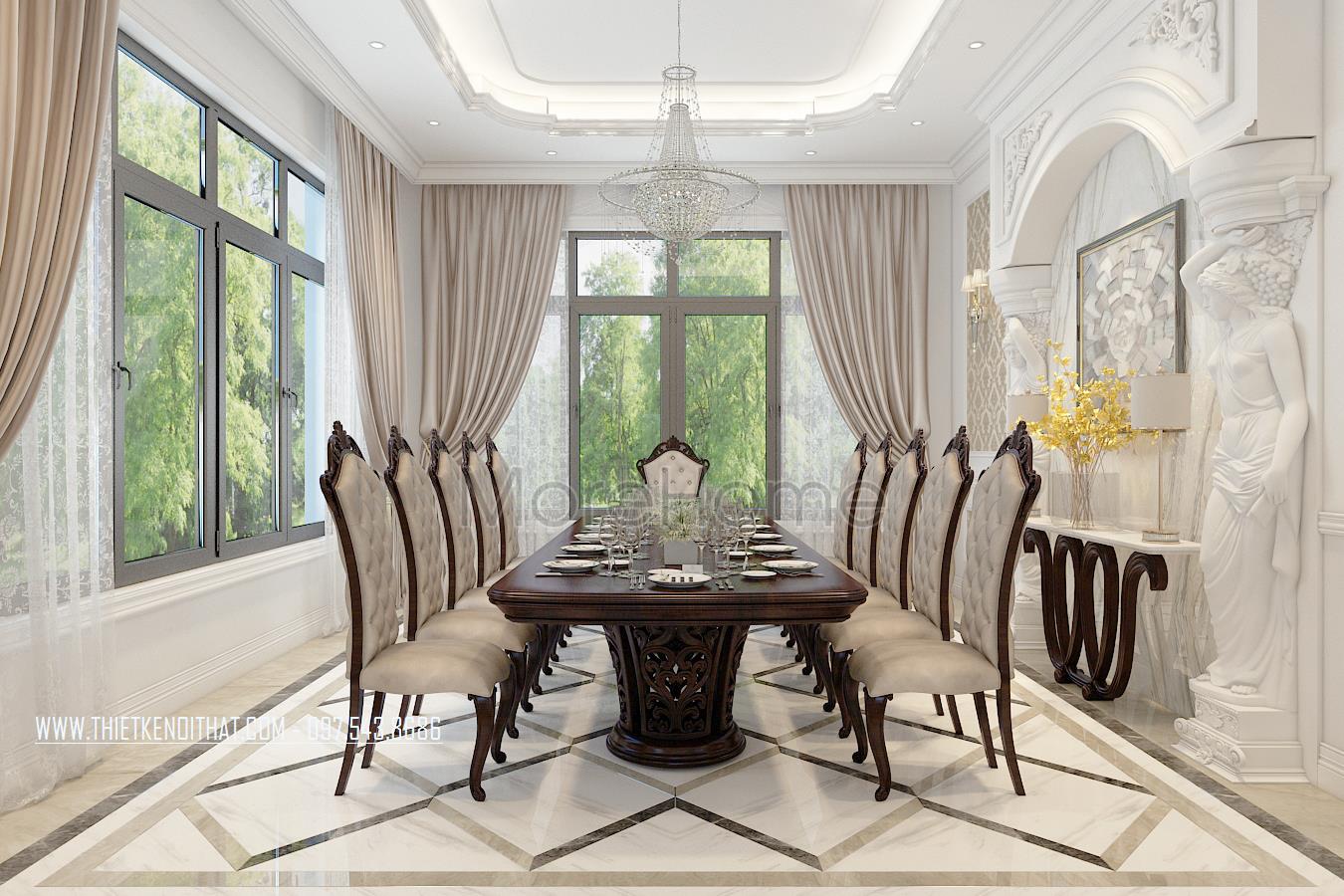Thiết kế nội thất biệt thự tân cổ điển tại thái bình Thiết kế nội thất biệt thự tân cổ điển tại thái bình