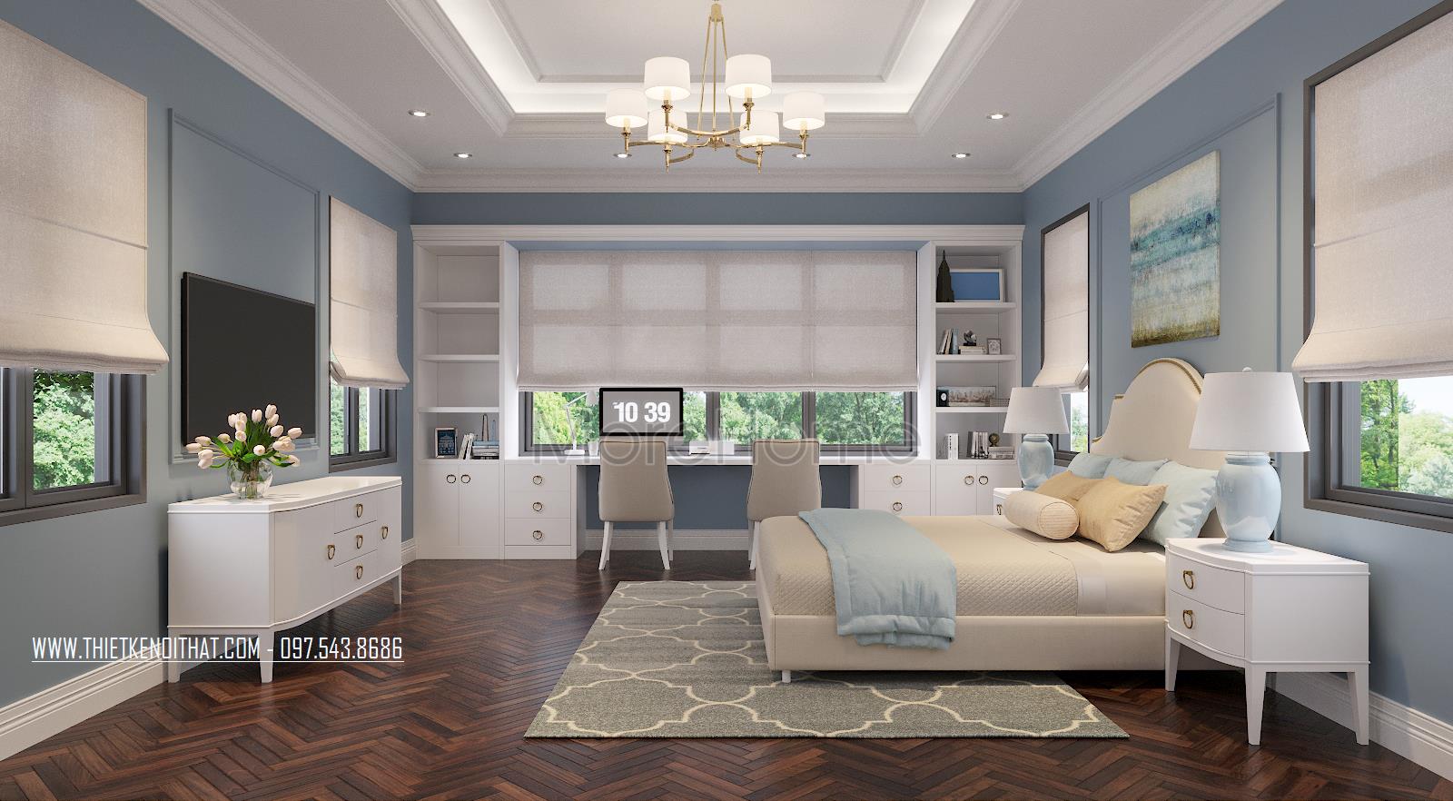 Thiết kế nội thất biệt thự tân cổ điển tại thái bình Thiết kế nội thất biệt thự tân cổ điển tại thái bình
