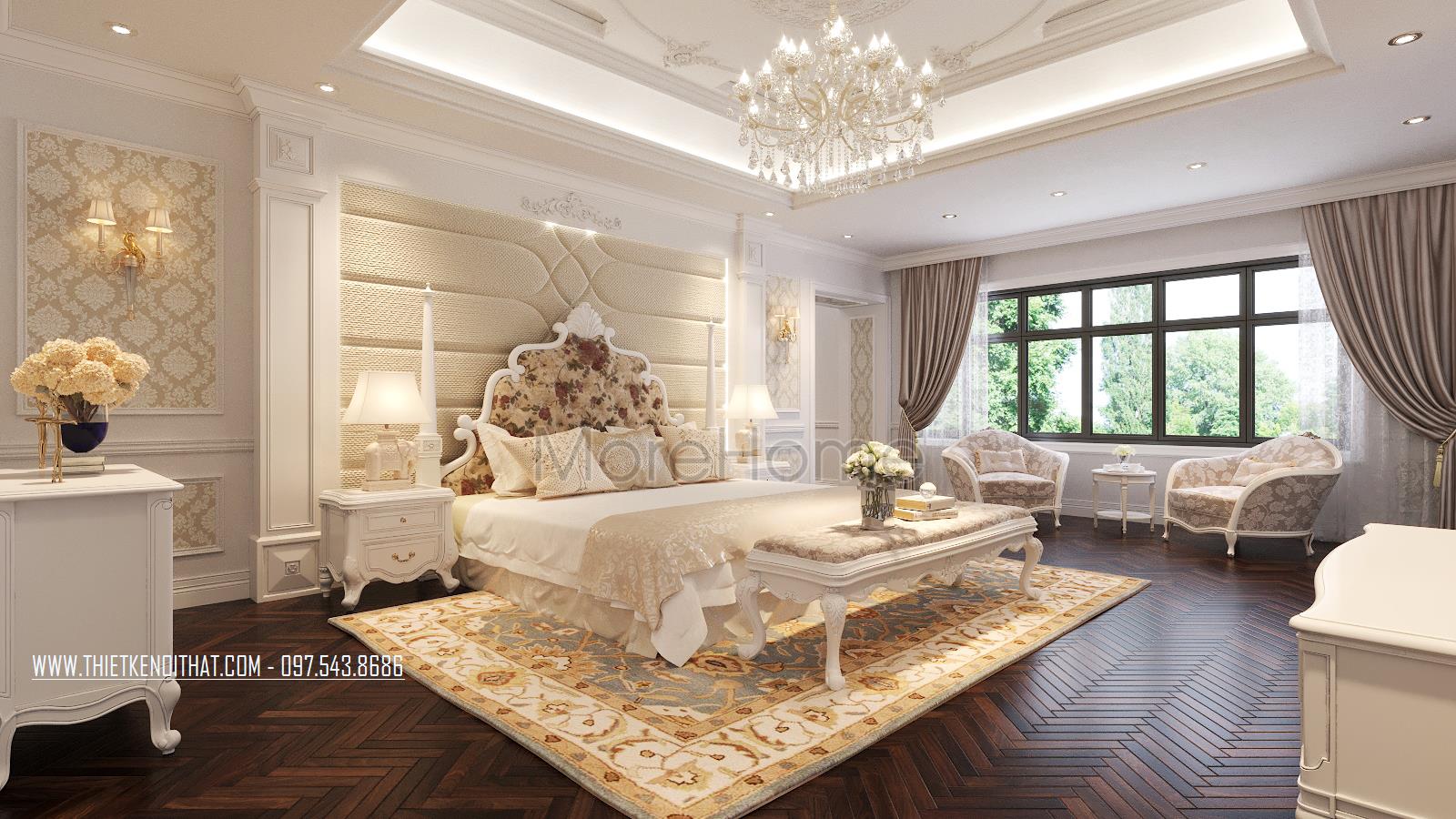 Thiết kế nội thất biệt thự tân cổ điển tại thái bình Thiết kế nội thất biệt thự tân cổ điển tại thái bình