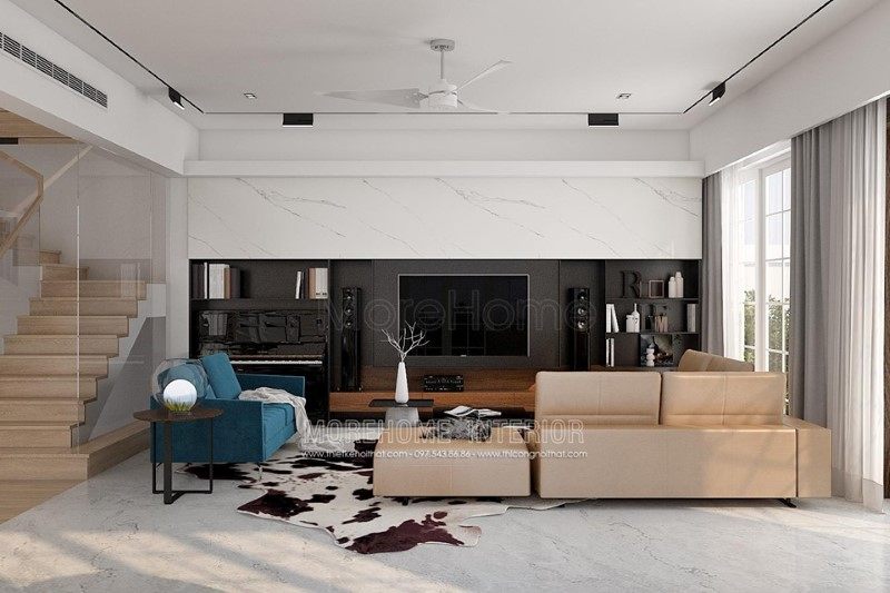 Thiết kế nội thất biệt thự hiện đại đẹp tại Vinhomes Riverside Thiết kế nội thất biệt thự Vinhomes Riverside Long Biên Hà Nội