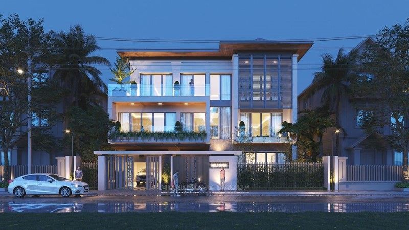 Thiết kế biệt thự 3 tầng hiện đại tại Hải Phòng Thiết kế biệt thự 3 tầng hiện đại tại Hải Phòng