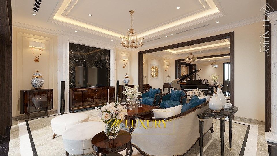 Thiết kế kiến trúc, nội thất biệt thự tân cổ điển Cao Cấp tại Việt Hưng Thiết kế kiến trúc, nội thất biệt thự tân cổ điển Cao Cấp tại Việt Hưng