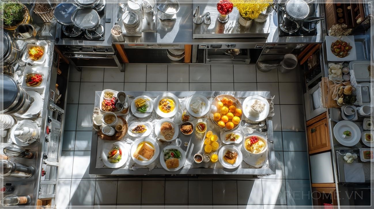 Ánh Sáng Sáng Bừng Trong Không Gian Bữa Sáng Của Khách Sạn Thụy Sĩ...