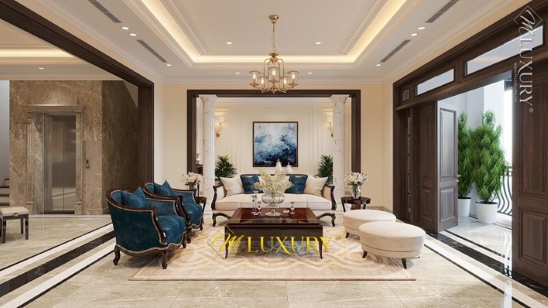 trang trí nội thất biệt thự tân cổ điển cao cấp tại Việt Hưng thiết kế biệt thự