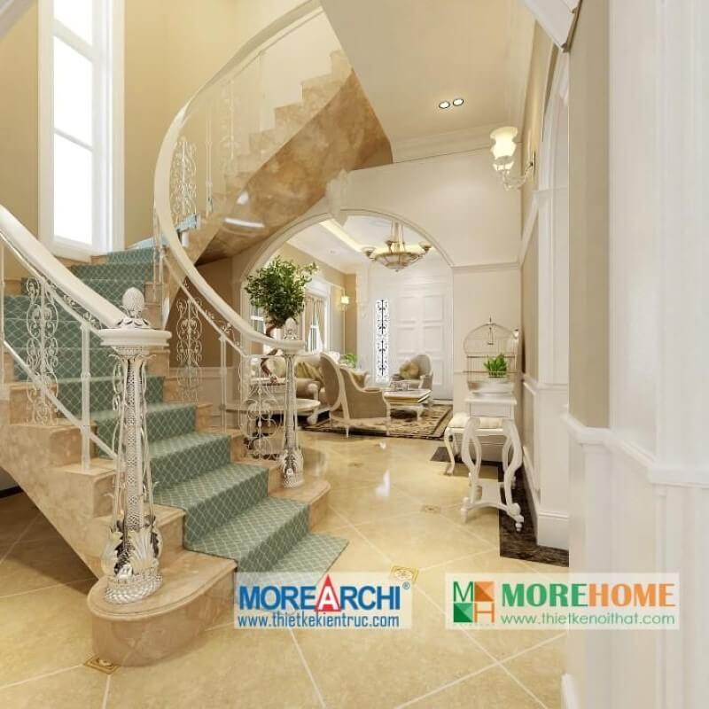 Thiết kế nội thất biệt thự cao cấp phong cách tân cổ điển tại Mỹ Đình Thiết kế nội ngoại thất biệt thự tân cổ điển
