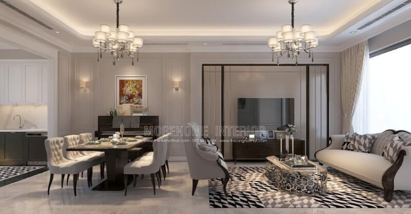 Mẫu trang trí nội thất biệt thự vườn phong cách tân cổ điển đầy mới lạ mà không kém phần trẻ trung, hiện đại Thiết kế kiến trúc, thiết kế nội thất biệt thự tân cổ điển