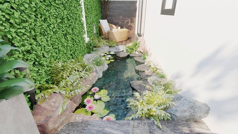 Bạn đang phân vân cách thiết kế tiểu cảnh sân vườn vừa có không gian thư giãn vừa có khung cảnh sông nước, Morehome xin giới thiệu tới quý vị và các bạn mẫu bố trí nội thất biệt thự tại Vinhomes Imperia Hải Phòng đang được thi công hoàn thiện. Nếu quý vị quan tâm, có thể xem công trình sau khi hoàn thiện của chúng tôi tại website:thietkenoithat.com