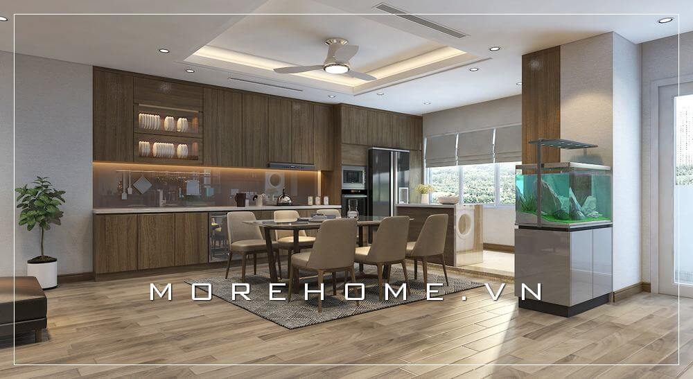 Thiết kế nội thất phòng bếp ăn biệt thự đơn giản, hiện đại và tiện nghi Thiết kế biệt thự
