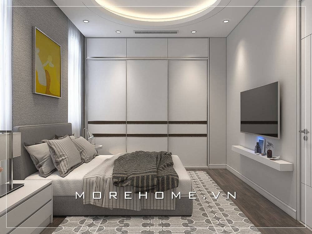Nếu bạn sở hữu một căn nhà phố nhỏ, đừng nên bỏ qua mẫu thiết kế nội thất phòng ngủ hiện đại này nhé Thiết kế biệt thự