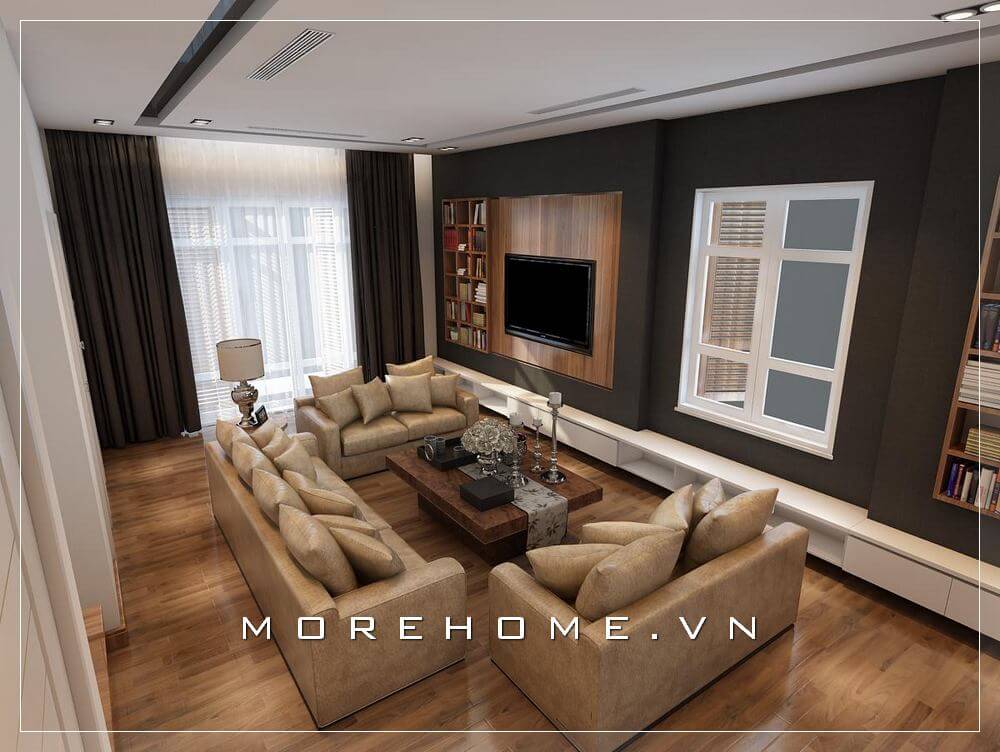 Thiết kế nội thất phòng khách biệt thự đẹp, hiện đại với đồ nội thất sang trọng, xu hướng không thể thiếu trong trang trang trí nhà. Thiết kế biệt thự