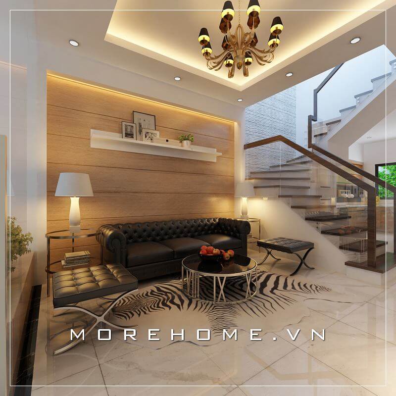 Bố trí nội thất phòng khách phong cách hiện đại, trẻ trung và sang trọng cho nhà phố Thiết kế biệt thự