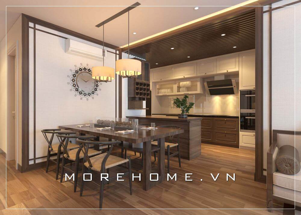 Thiết kế nội thất phòng bếp nhỏ hiện đại cho nhà biệt thự Thiết kế biệt thự