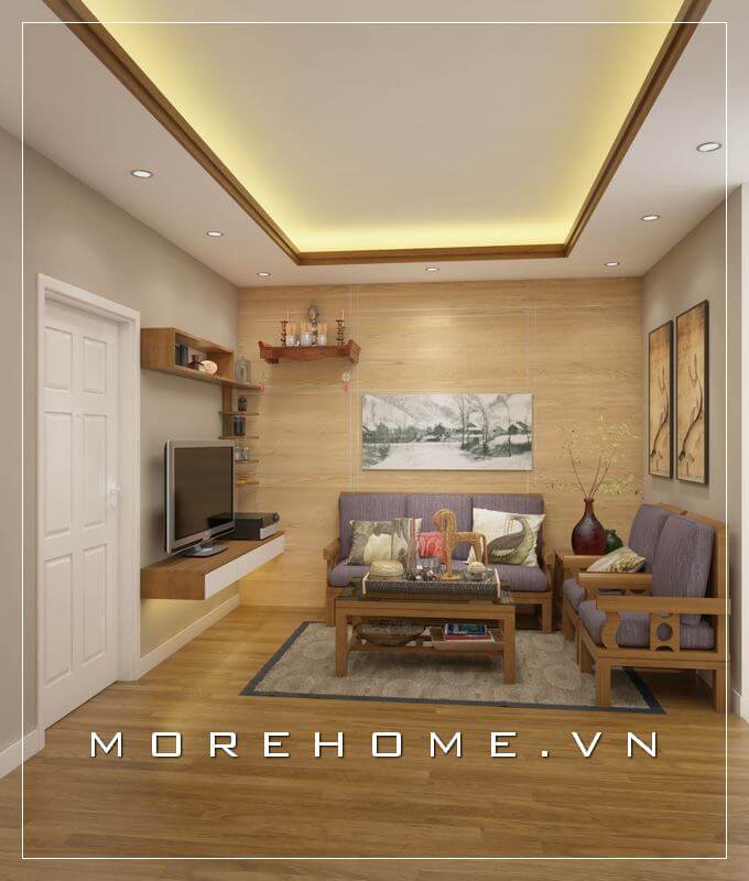 Thiết kế không gian phòng khách ấn tượng các tone màu nâu từ nội thất ấn tượng Thiết kế biệt thự