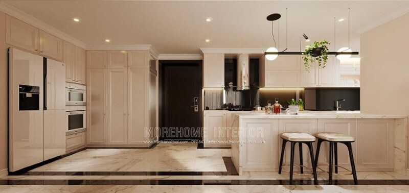Mẫu tủ bếp chung cư đẹp và ấn tượng Mẫu nội thất chung cư đẹp