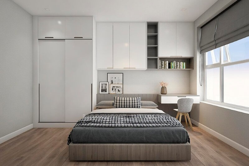 Mẫu tủ quần áo cửa lùa phòng ngủ con Mẫu thiết kế nội thất chung cư đẹp