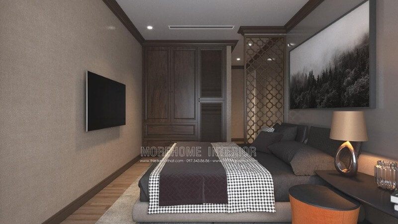 Thiết kế nội thất phòng ngủ chung cư sang trọng và ấn tượng