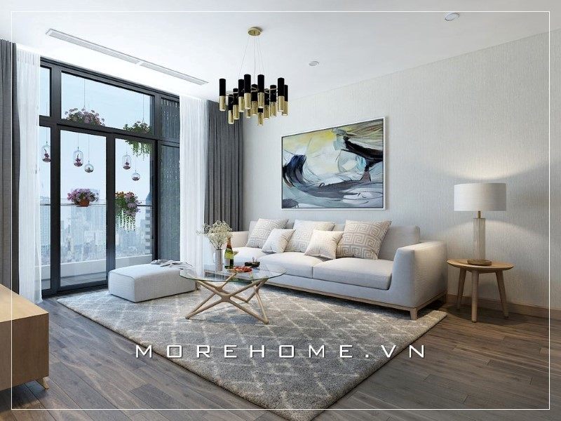 Chiêm ngưỡng mẫu thiết kế phòng khách chung cư đẹp hiện đại giúp gia chủ khẳng định được vị thế của gia chủ.