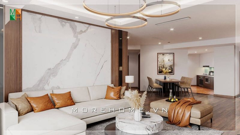 Dần dần từ bỏ những bức tường, những cánh cửa thô cứng để kéo không gian phòng khách, phòng ăn, phòng bếp lại gần nhau đang là xu hướng thiết kế được yêu thích hiện nay của các gia đình trẻ.