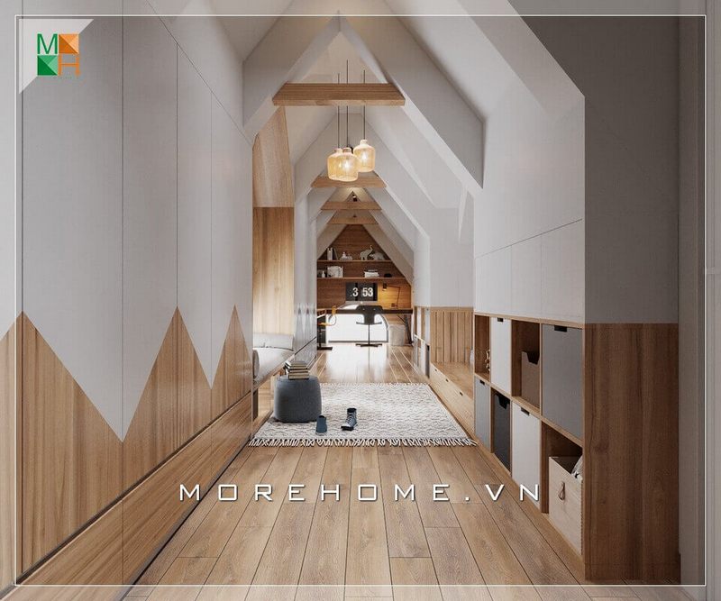 Mẫu thiết kế nội thất hiện đại với chủ yếu là gỗ đã tạo ra sự ấn tượng đặc biệt khi được sử dụng trong các không gian nhà phố, biệt thự, chung cư cao cấp.